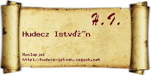 Hudecz István névjegykártya