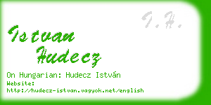 istvan hudecz business card